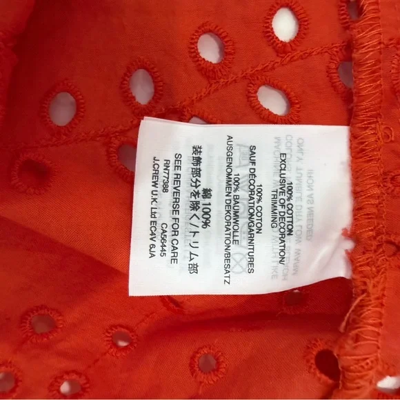 Madewell Angelica Eyelet top size Medium 100% Cotton Boho Fairy Romantic Career - Picture 11 of 11